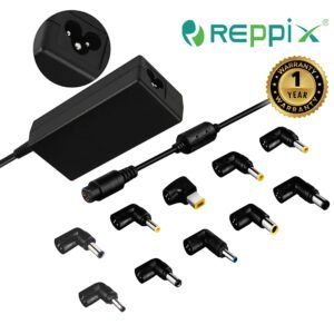 Reppix 65 W Universal Laptop Adapter with 10 Interchangeable Connector pins
